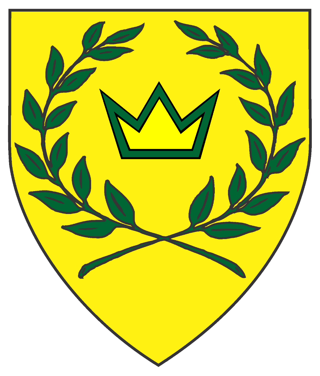 Arms of the West Kingdom - Or, a Laurel wreath vert