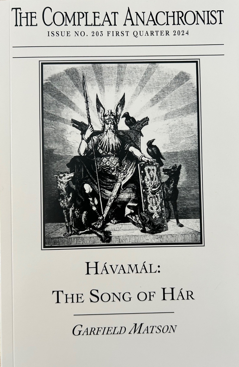 Product Description: Hávamál: The Song of Hár is a new translation of a section of the Poetic Edda, believed to have been written in thirteenth-century Iceland, although it probably originated much earlier. Hávamál literally translates as The High One’s Words. In Nordic mythology, the High One was the god Oðin, god of wisdom, poetry, magic, and death. It was believed that this poem was words of wisdom, homilies, and a code of conduct. Due to page limitations, only Section III is included here: Heilræði (Wholesome Counsel).</br></br>Why a new translation when there are other versions already available? The author first came across Hávamál and the Poetic Edda before seeing any English editions and wanted to try to translate it himself. Although he later read translations, some of them seemed either too modern or at least too nineteenth century. He was determined to create his own version. This translation includes the original language for each verse, followed by a word-for-word translation, the author’s interpretation, and then commentary. Therefore, in addition to presenting a new translation, it also documents the author’s process of creating it.</br> 203. Hávamál: The Song of Hár
